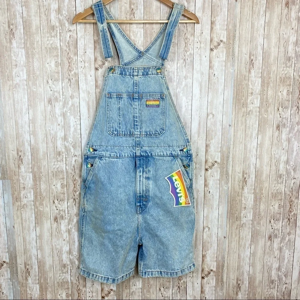 Levi’s Pride Liberation Denim Shortalls Size Large‎